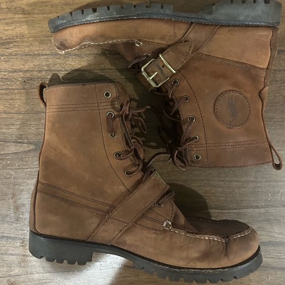 Polo by Ralph Lauren Tan Leather Boots - Picture 1 of 6
